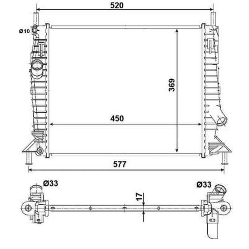 NRF Engine Radiator 53028