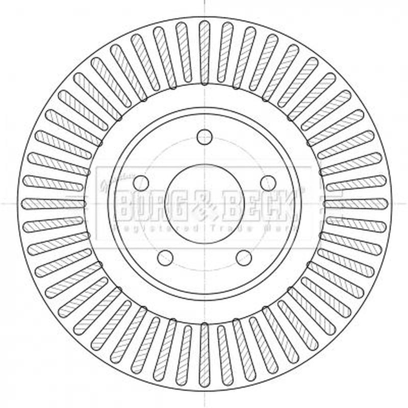 Borg & Beck 2 x Vented Front Brake Discs BBD6099S-x2