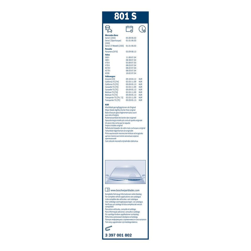 Bosch Twin Spoiler Wiper Blade Set 600mm + 530mm — 801S