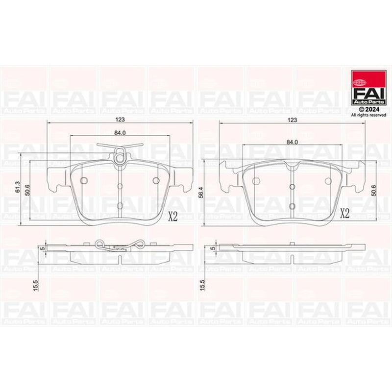 FAI Rear Brake Pad Set BP115