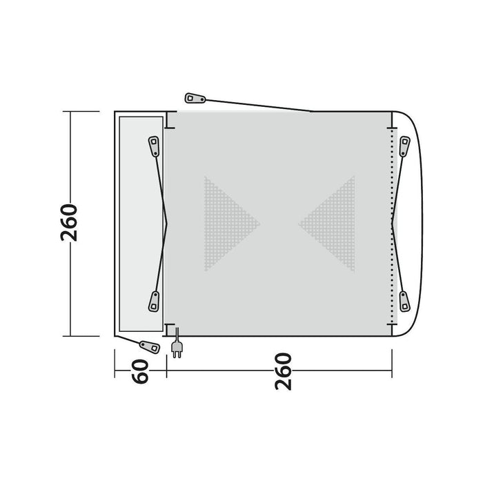 Outwell Milestone Shade Poled Driveaway Campervan Awning - Outwell - Van Life Living