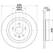 DON 2 x Solid Rear Brake Discs PCD22782-x2