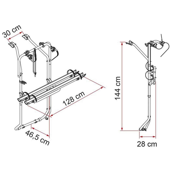 Fiamma Carry Bike for VW T5 D / T6 D (02096 79 ) Bike Carrier for VW T5/T6 - Fiamma - Van Life Living