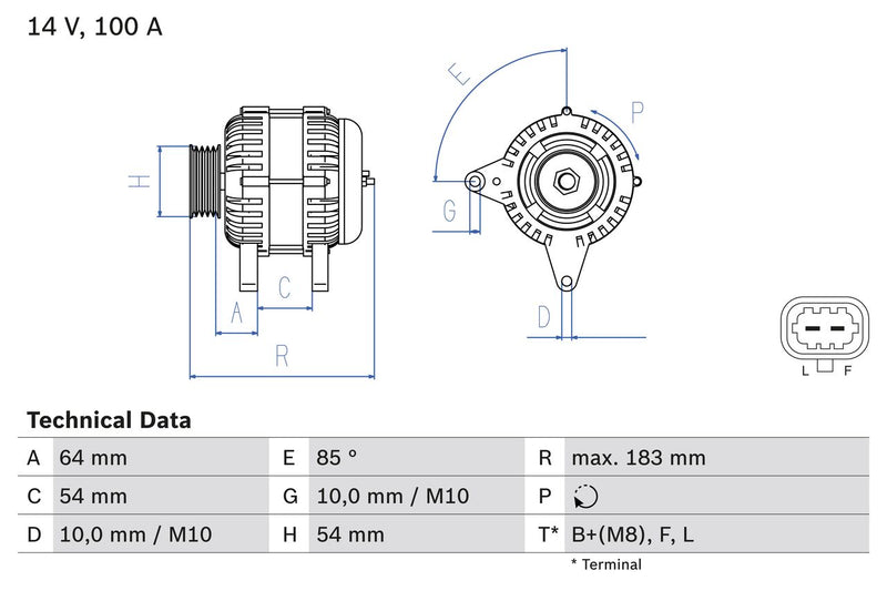 Bosch 0986083410 Alternator