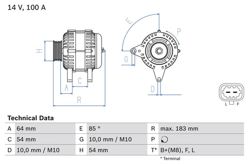 Bosch 0986083410 Alternator