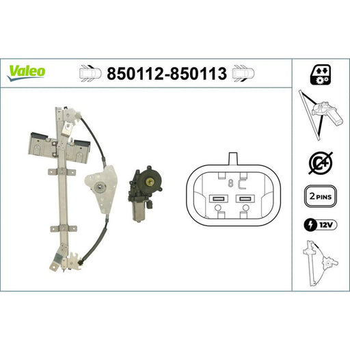 Valeo Electric Window Regulator Lifter Left Front 850112