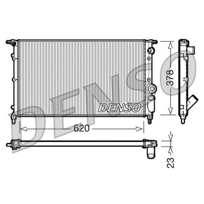 Denso Engine Radiator fits Renault 21 1986-1994 1.7 2.0 2.2