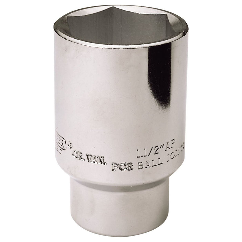Draper Ball Joint Socket, 1/2" Sq. Dr., 38mm or 1.1/2" AF 26916 Draper  - Town Parts