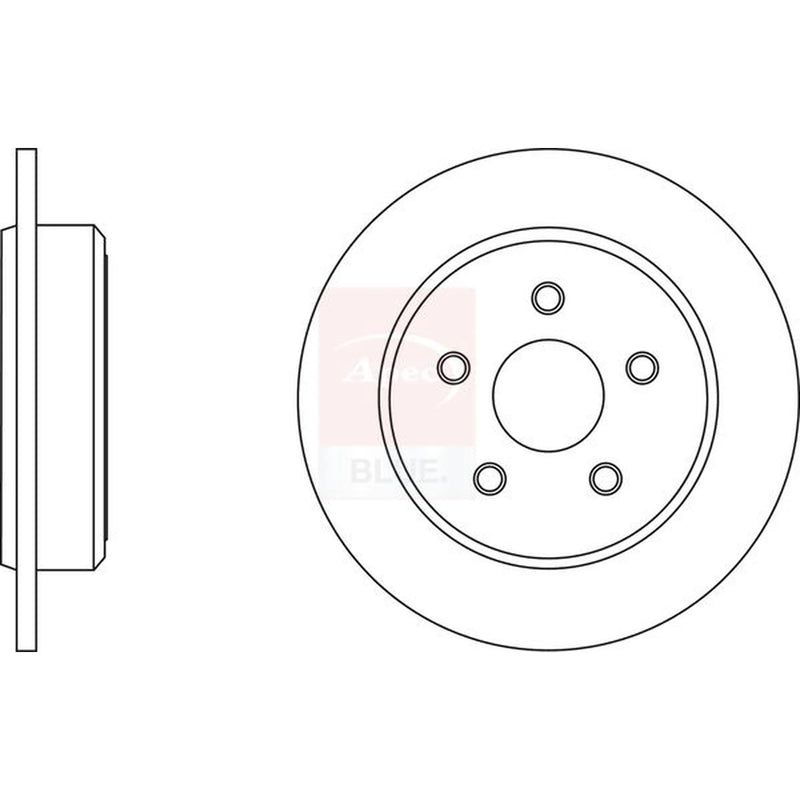 Apec 2 x Solid Rear Brake Discs SDK6529-x2