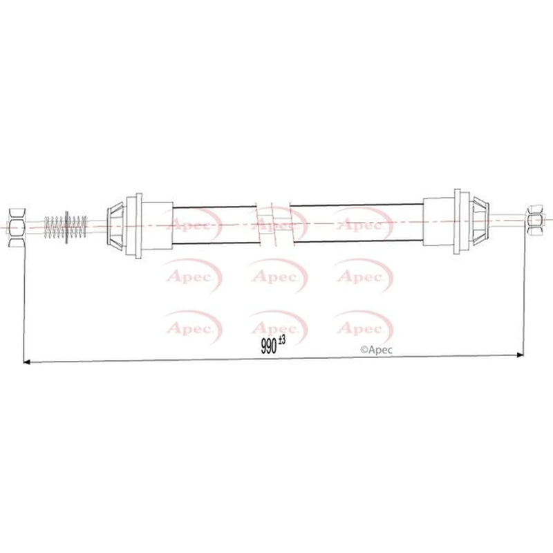 Apec Handbrake Cable Right Rear CAB1577