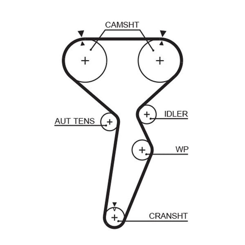 Gates Timing Belt Cambelt 154 Teeth 5514XS