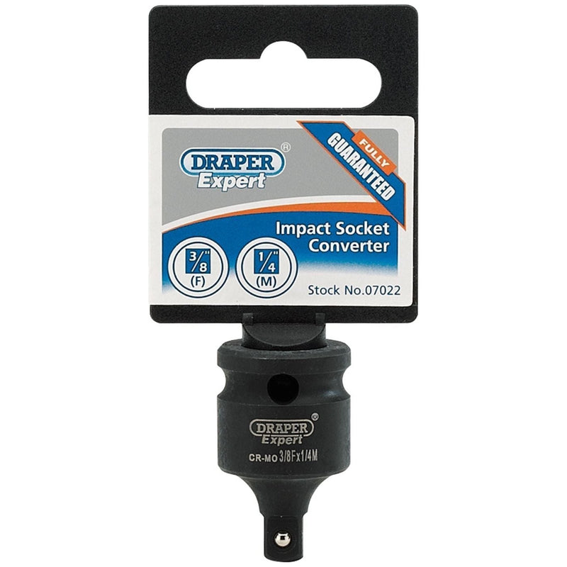 Draper Expert Impact Socket Converter, 3/8"(F) x 1/4"(M) 07022 Draper  - Town Parts