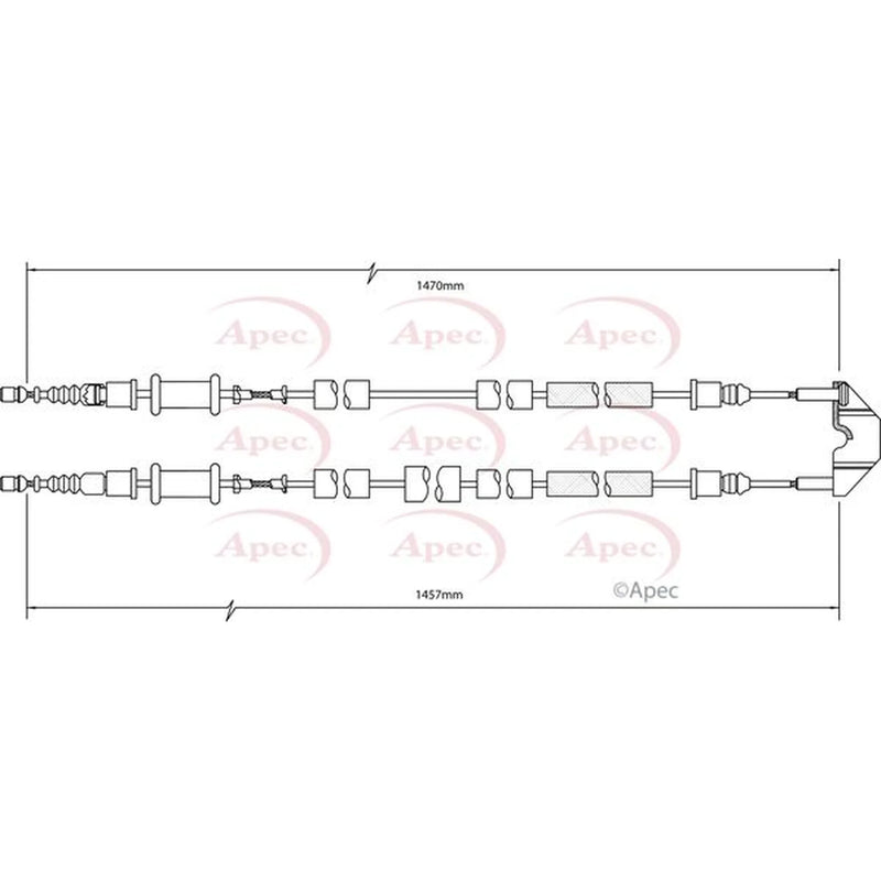 Apec Handbrake Cable Right Rear CAB1475