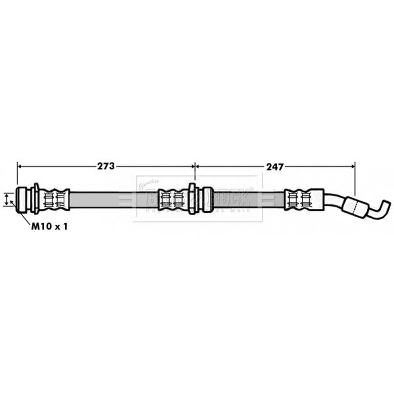 Borg & Beck Brake Hydraulic Hose Line Rear Right BBH7077