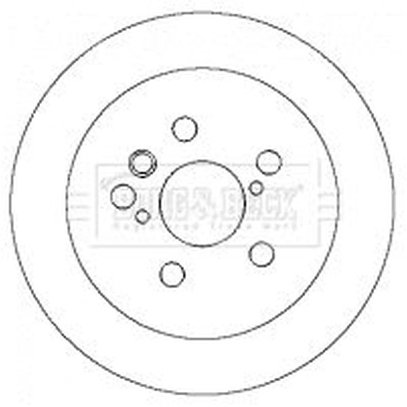 Borg & Beck 2 x Solid Rear Brake Discs BBD4361-x2