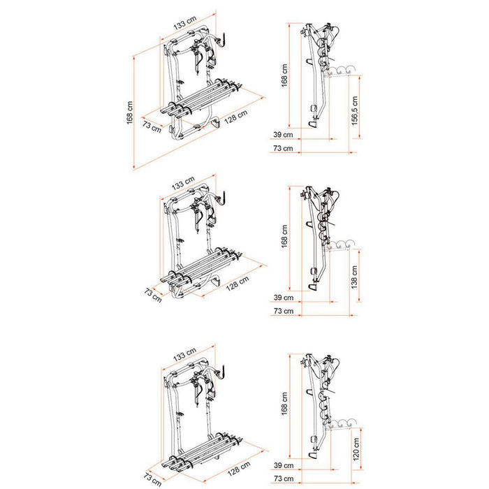 Fiamma Carry Bike Frame Crafter 3 Bikes - Fiamma - Van Life Living