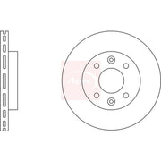 Apec 2 x Vented Front Brake Discs DSK199-x2