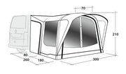 Outwell California Highway Driveaway Awning Grey - Outwell - Van Life Living