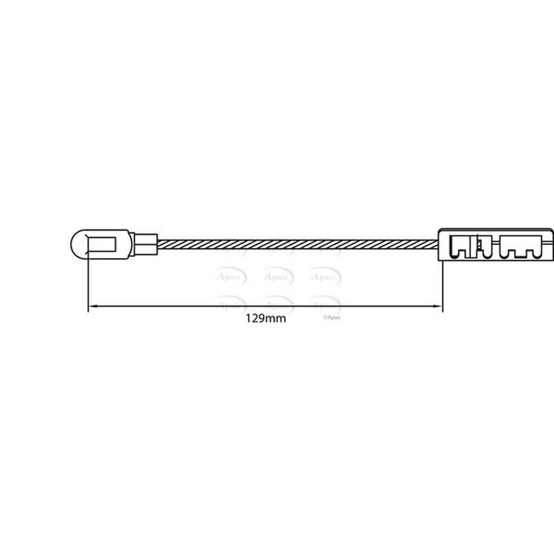 Apec Handbrake Cable Right Rear CAB1487