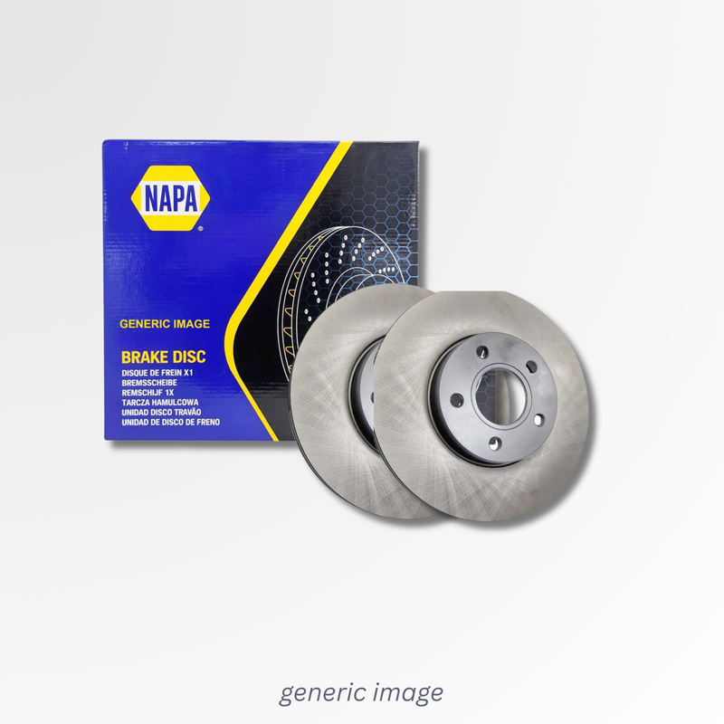 NAPA 2 x Solid Rear Brake Discs NBD5997-x2