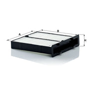 MANN-FILTER Cabin Air Filter (Pollen Filter) behind the glove co CU 21 004