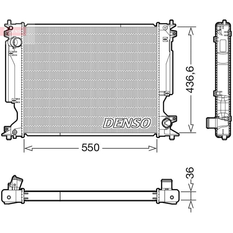 Denso Engine Radiator fits Lexus Is II 2005-2012