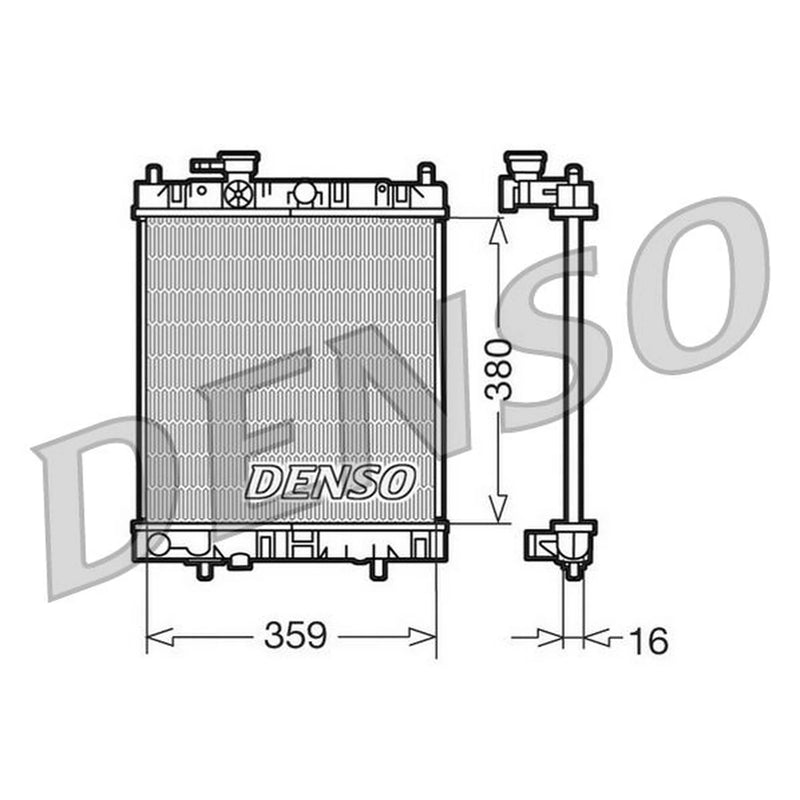 Denso Engine Radiator fits Nissan Micra II 1992-2003 1.0 1.3 1.4
