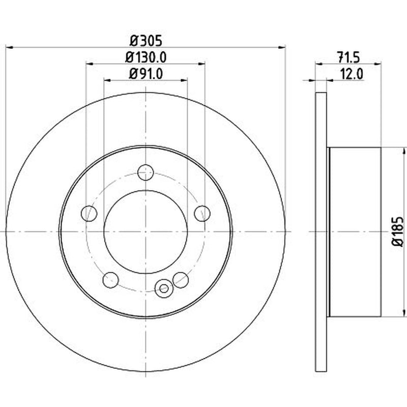 Mintex Lcv Van Kits solid 305mm MVK0085