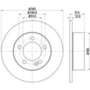Mintex Lcv Van Kits solid 305mm MVK0086