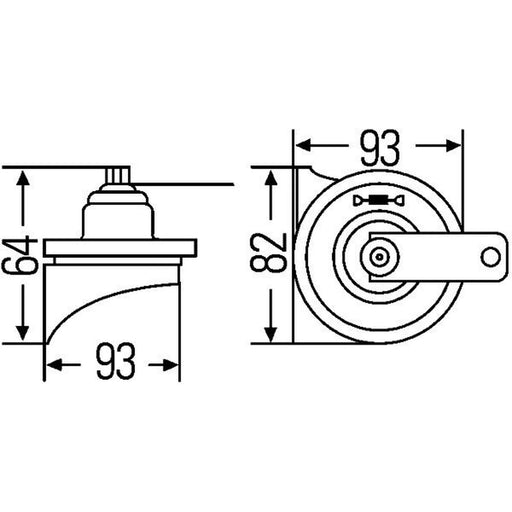 Hella Trumpet Style Car Horn 3FH 007 728-861