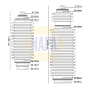 NAPA Steering Bellow Kit Front NCB3006