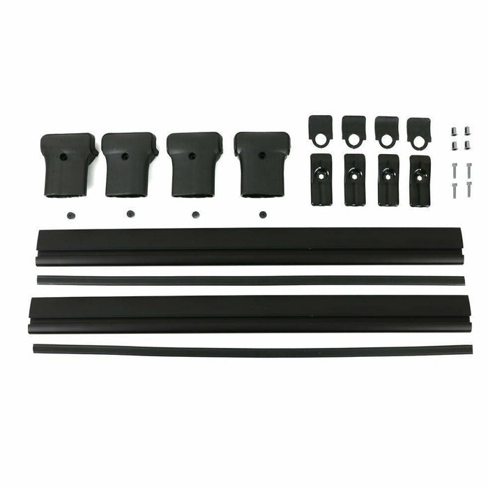 Roof Bars Rack Aluminium Black fits Volkswagen Touareg 2010-2015 7P - Omtec - Van Life Living