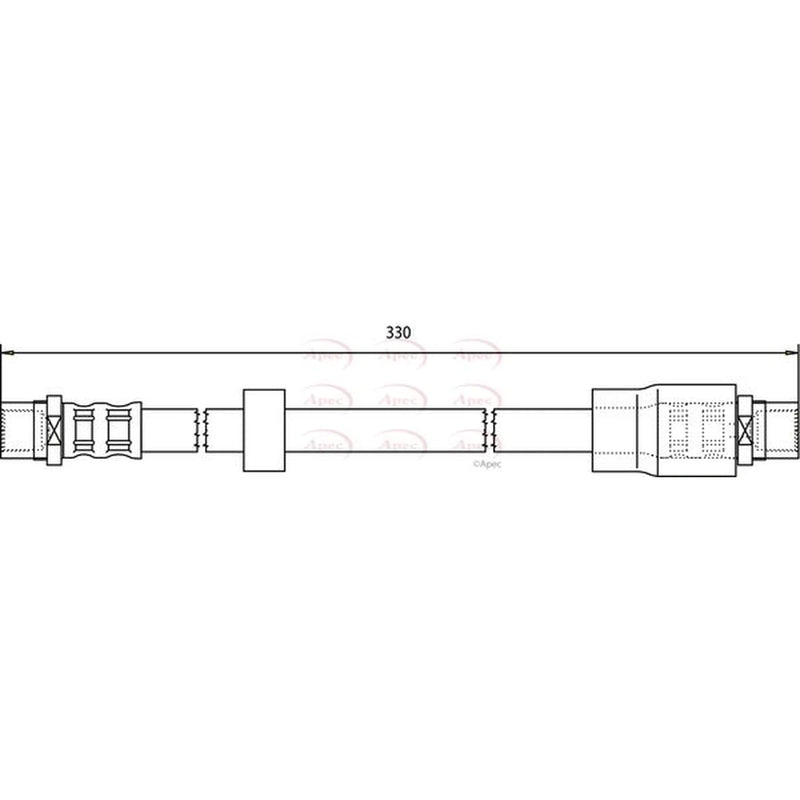 Apec Brake Hydraulic Hose Line Front HOS3752