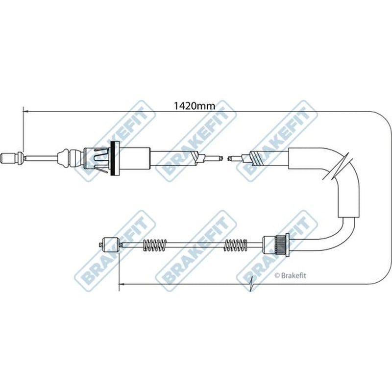 Apec Handbrake Cable Right Rear BBC3375