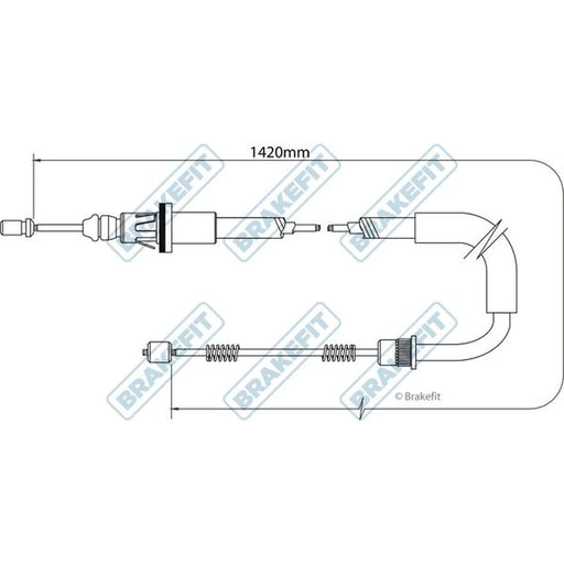 Apec Handbrake Cable Right Rear BBC3375