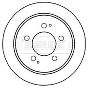Borg & Beck 2 x Solid Rear Brake Discs BBD5169-x2