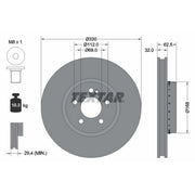 Textar 2 x Two-Piece Front Brake Disc Brake Discs 92358625-x2