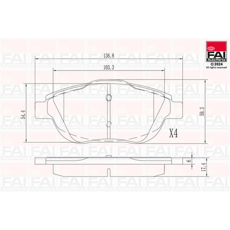 FAI Front Brake Pad Set BP151