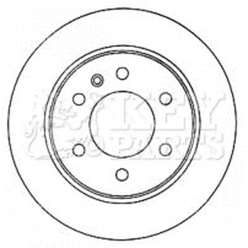 Key Parts 2 x Solid Rear Brake Discs KBD4571-x2