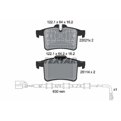 Textar Rear Brake Pad Set 2202101