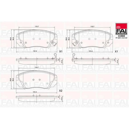 FAI Front Brake Pad Set BP134