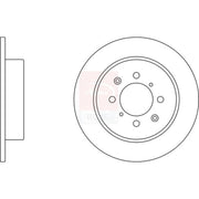 Apec 2 x Solid Rear Brake Discs SDK6038-x2