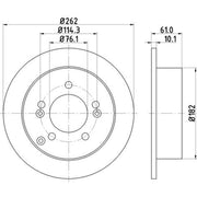 Mintex 2 x Solid Rear Brake Discs MDC2125-x2