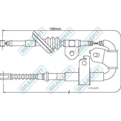 Apec Handbrake Cable Right Rear BBC3428