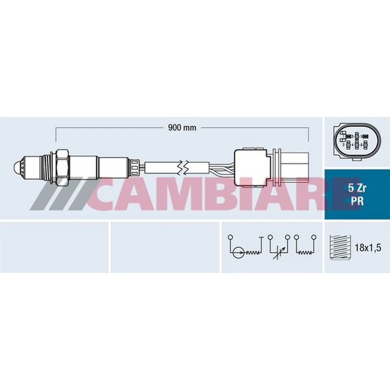 Cambiare O2 Lambda Oxygen Sensor Right VE381850