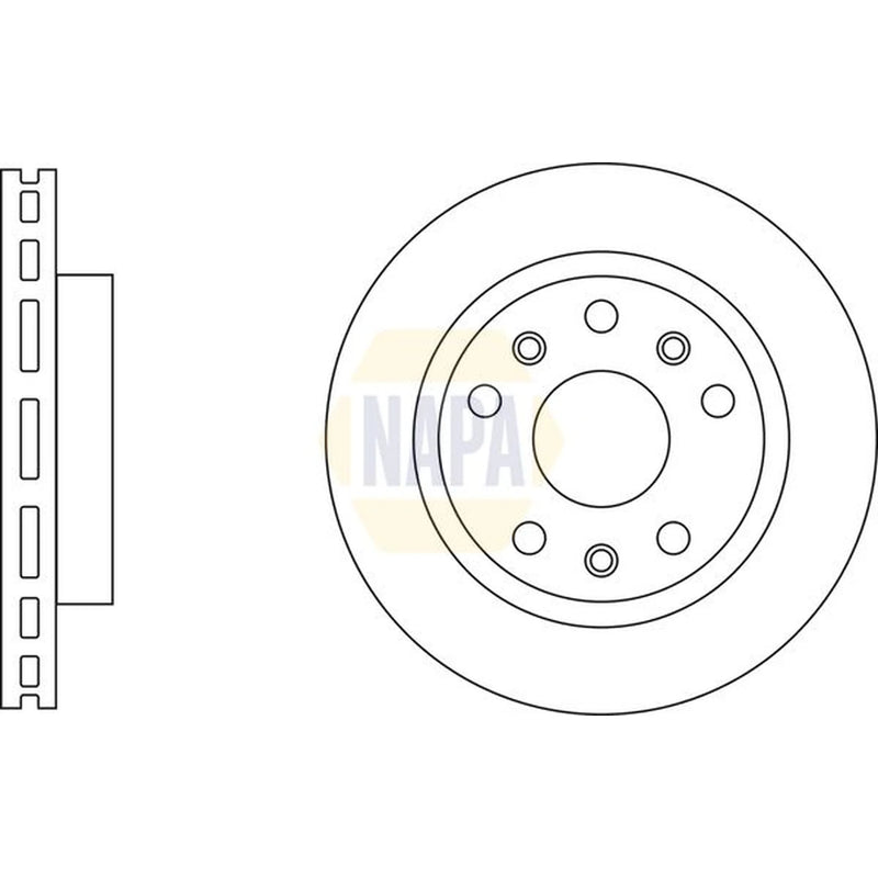 NAPA 2 x Vented Front Brake Discs NBD5029-x2