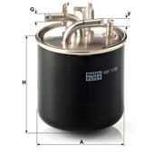 MANN-FILTER Fuel Filter Element WK 1136