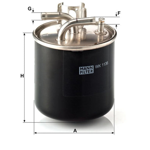 MANN-FILTER Fuel Filter Element WK 1136