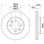 Mintex Mintex Front Brake Disc Kit internally vented MDK0071