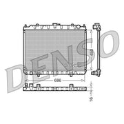 Denso Engine Radiator fits Nissan X-Trail I 2001-2013 2.2
